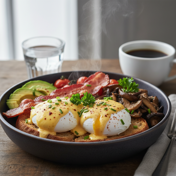 Savory Hangover Healing Poached Eggs recipe