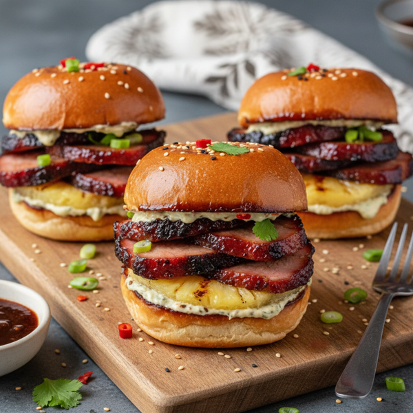 Savory Hawaiian Char Siu Sliders recipe