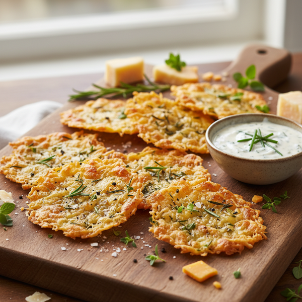 Savory Herb-Cheese Crisps recipe