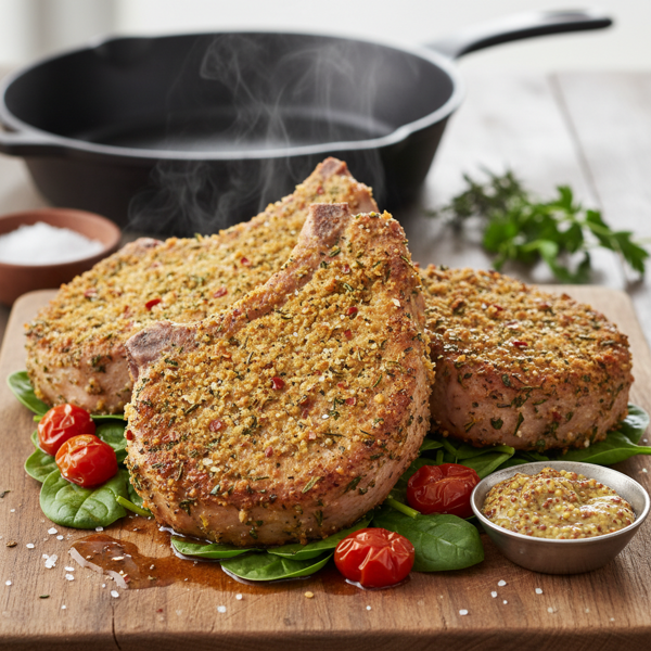 Savory Herb-Crusted Pork Chops recipe