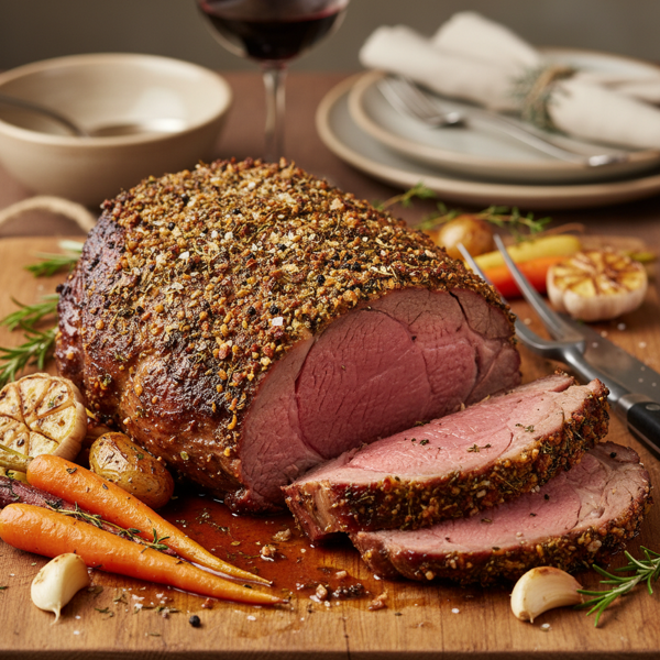 Savory Herb-Crusted Prime Rib Roast recipe