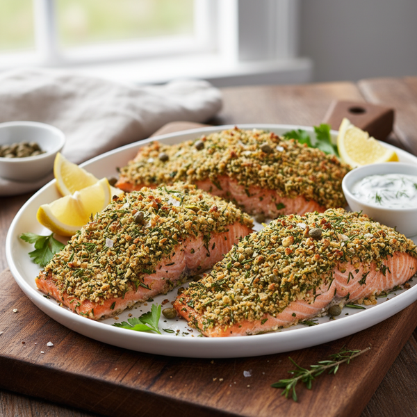 Savory Herb-Crusted Salmon Fillets recipe