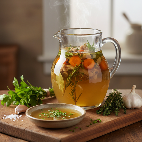 Savory Herb-Infused Chicken Stock recipe