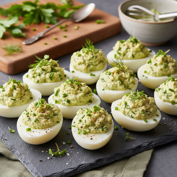 Savory Herb-Infused Deviled Eggs recipe