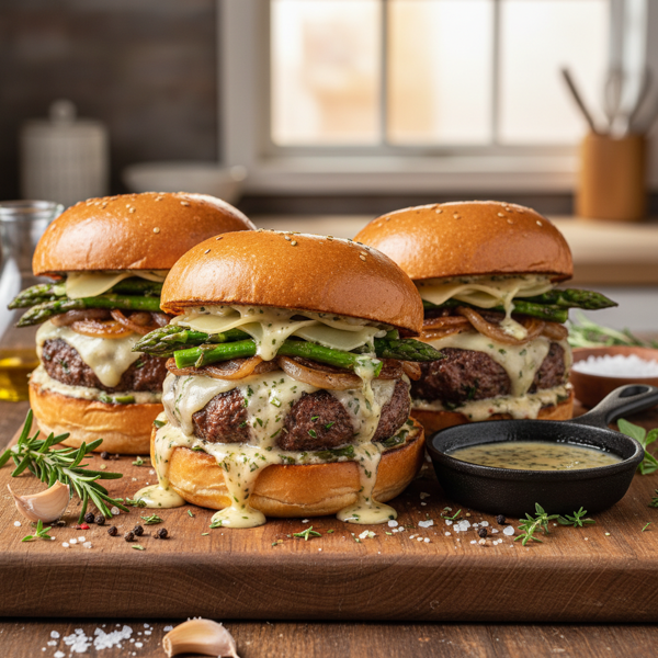 Savory Herb-Infused Garlic Butter Burgers recipe