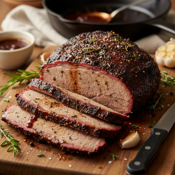 Savory Herb-Infused Oven BBQ Brisket recipe