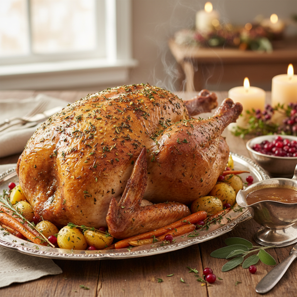 Savory Herb-Infused Roast Turkey recipe