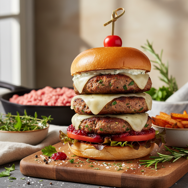 Savory Herb-Infused Turkey Burgers recipe