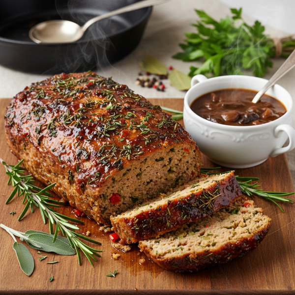 Savory Herb-Infused Turkey Meatloaf recipe