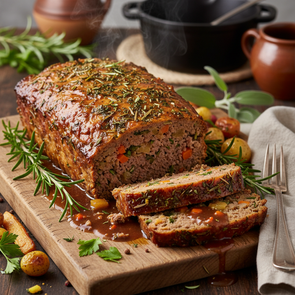 Savory Herb-Infused Venison Meatloaf recipe