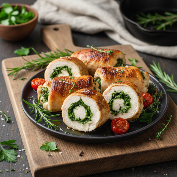 Savory Herb-Stuffed Chicken Rolls recipe