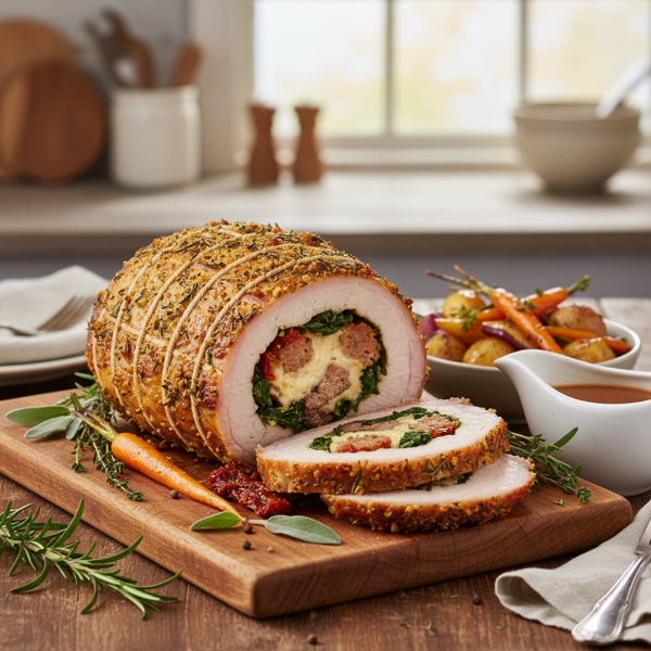 Savory Herb-Stuffed Pork Loin recipe