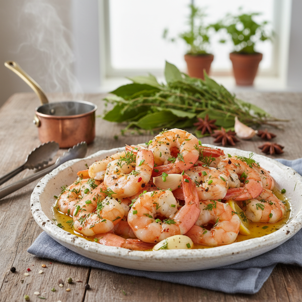 Savory Herb Boiled Shrimp recipe