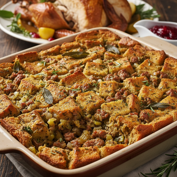 Savory Herb Bread Dressing for Turkey recipe