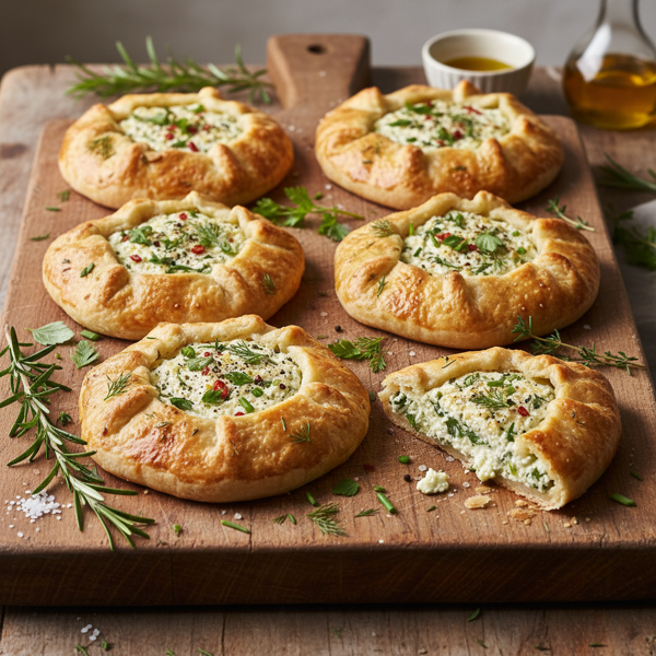 Savory Herb Infused Ricotta Galettes recipe