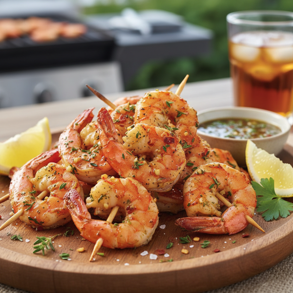 Savory Herb Marinated Grilled Shrimp recipe
