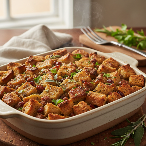 Savory Herb Sourdough Stuffing recipe
