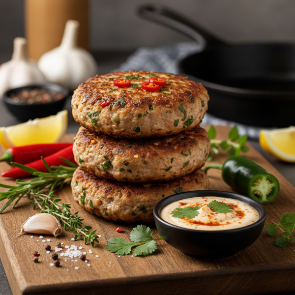 Savory Herb Turkey Patties with a Kick recipe