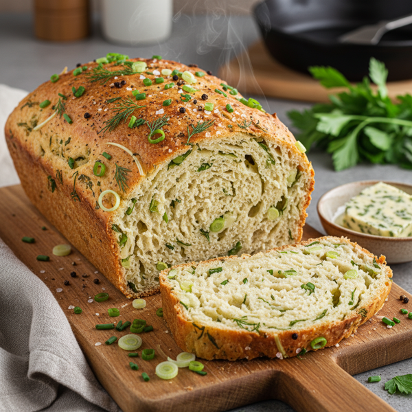 Savory Herb and Green Onion Loaf recipe