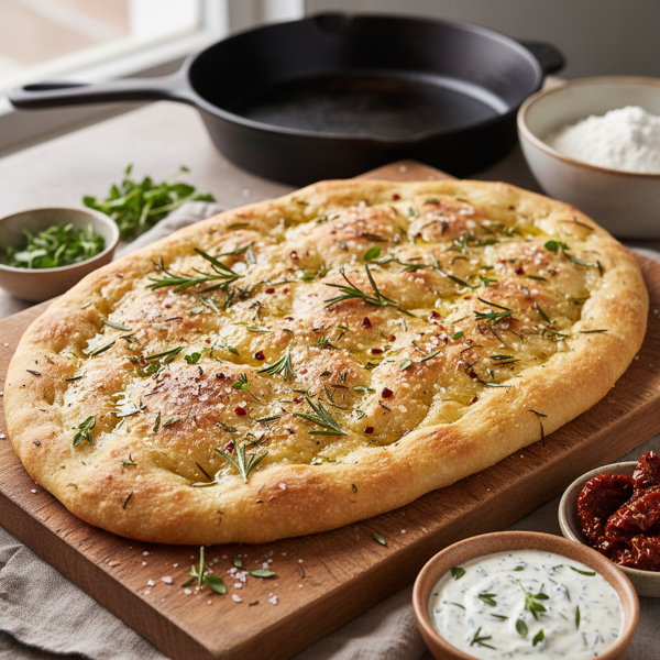 Savory Herbed Flatbread recipe