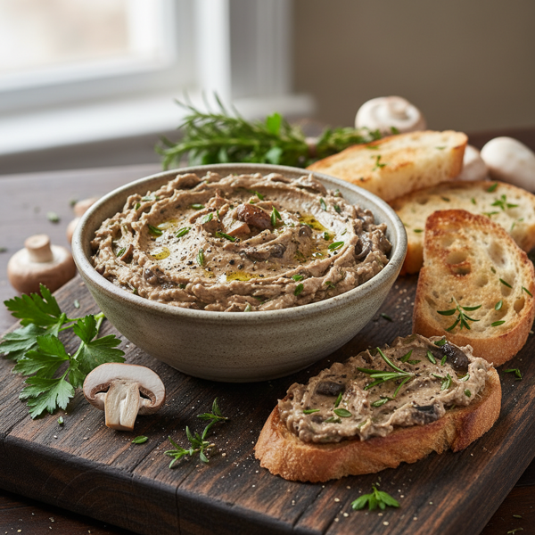 Savory Herbed Mushroom Cream Spread recipe