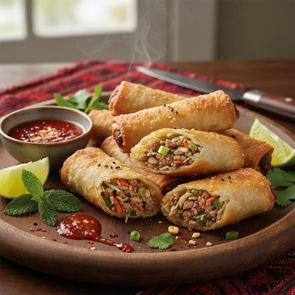 Savory Hmong Pork Egg Rolls recipe