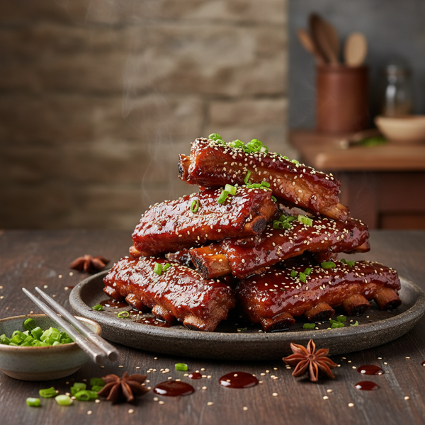 Savory Hoisin-Glazed Spareribs recipe