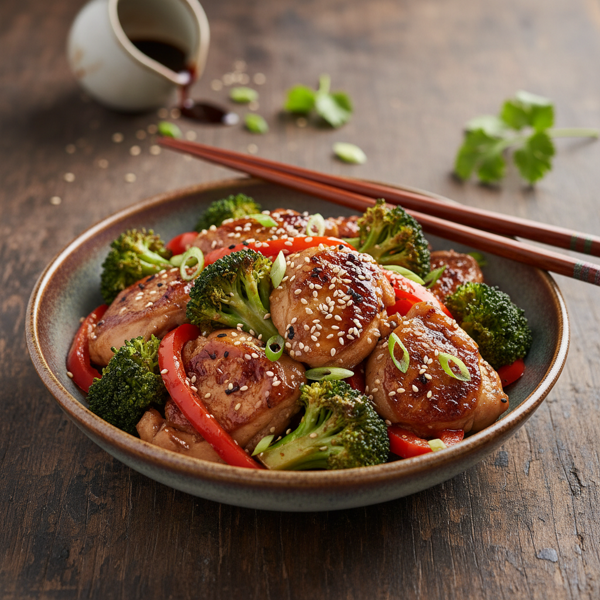 Savory Hoisin Chicken and Broccoli Medley recipe