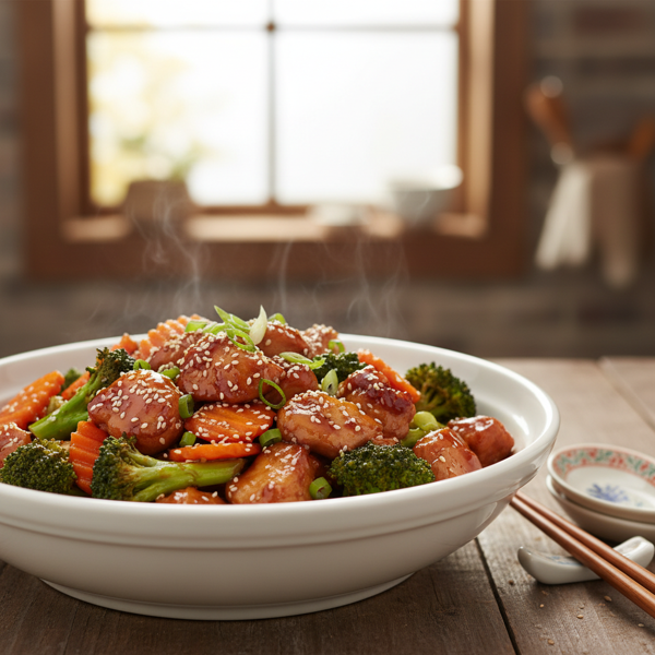 Savory Hoisin Chicken with Broccoli & Carrots recipe