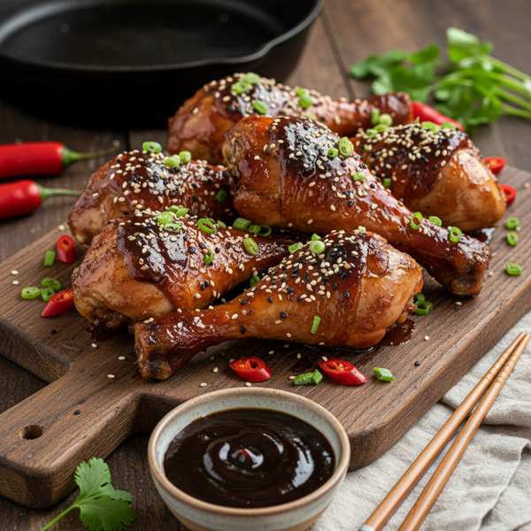 Savory Hoisin Glazed Chicken Legs recipe