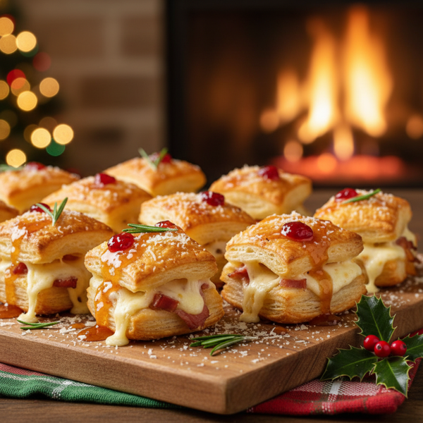 Savory Holiday Ham and Cheese Bites recipe