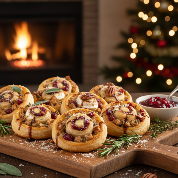 Savory Holiday Puff Pastry Bites recipe