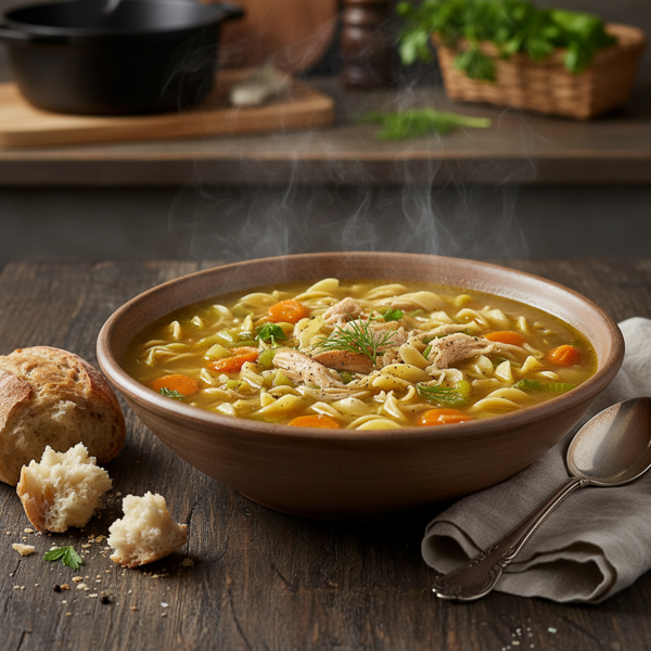 Savory Homemade Chicken Noodle Soup recipe