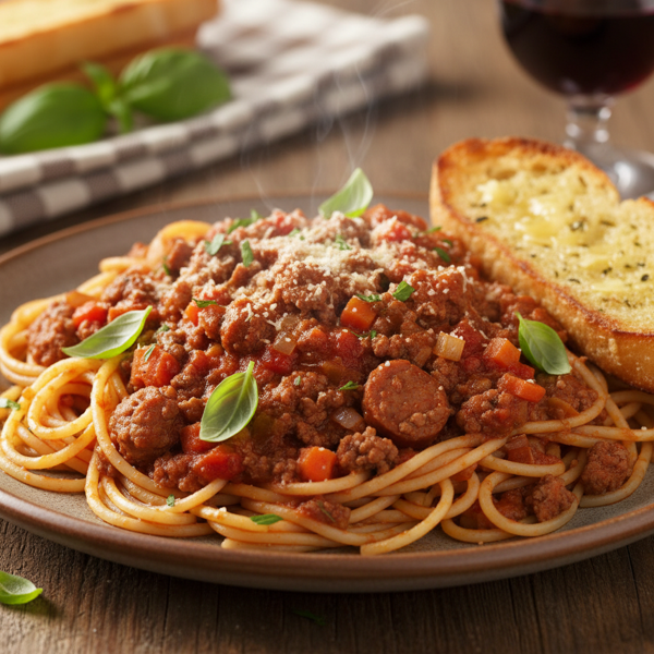 Savory Homestyle Spaghetti recipe