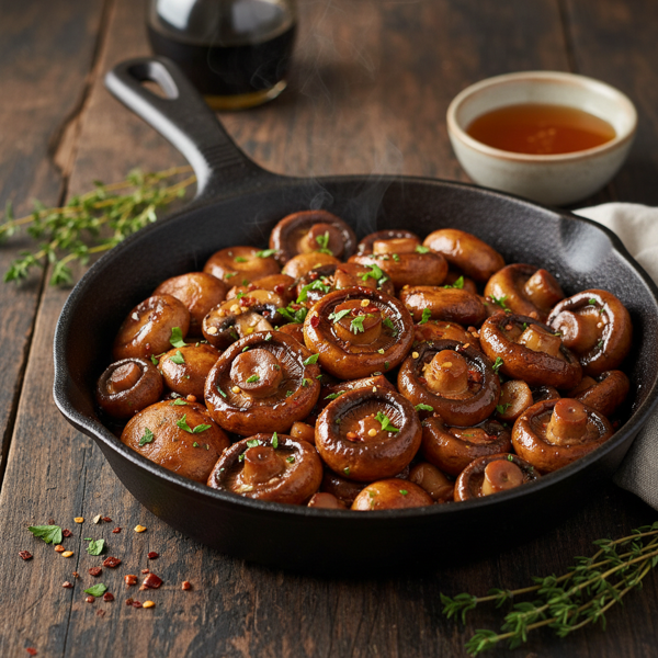 Savory Honey-Balsamic Glazed Mushrooms recipe