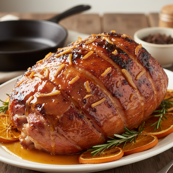 Savory Honey-Ginger Glazed Ham recipe