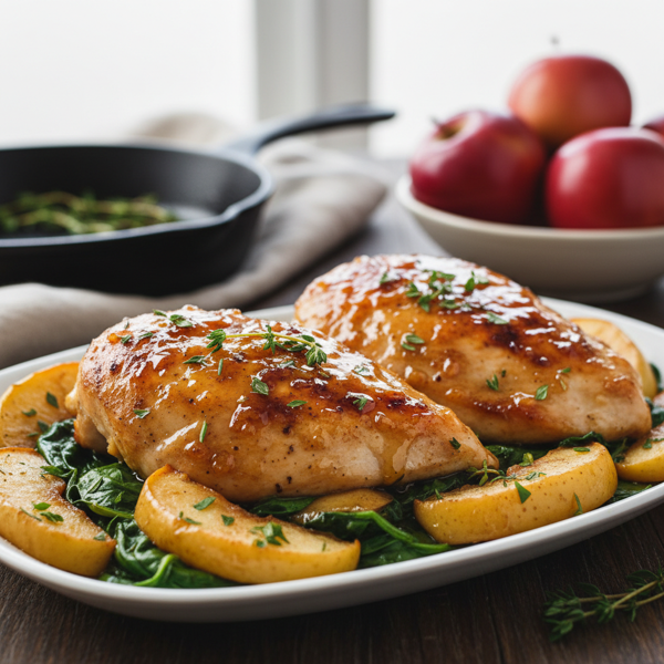 Savory Honey-Glazed Apple Chicken recipe