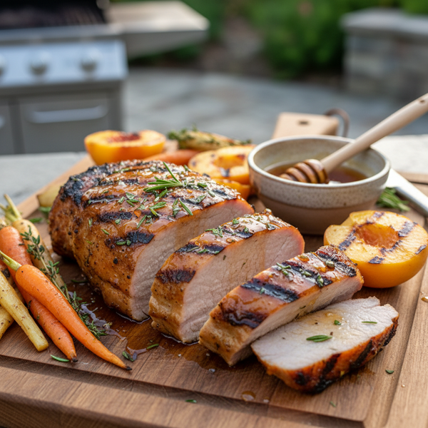 Savory Honey-Glazed Grilled Pork Loin recipe