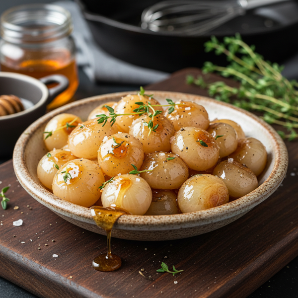 Savory Honey-Glazed Pearl Onions recipe