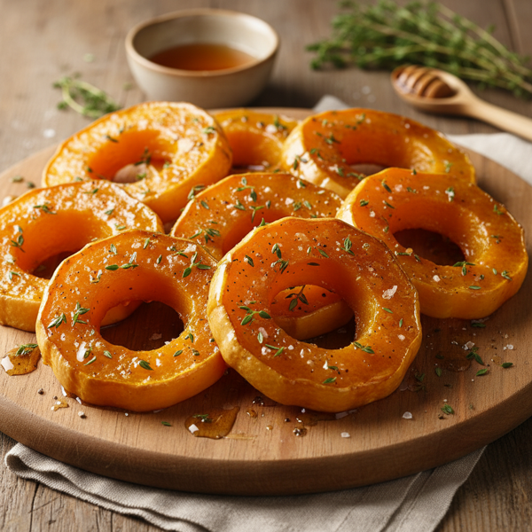 Savory Honey-Glazed Roasted Squash Rings recipe