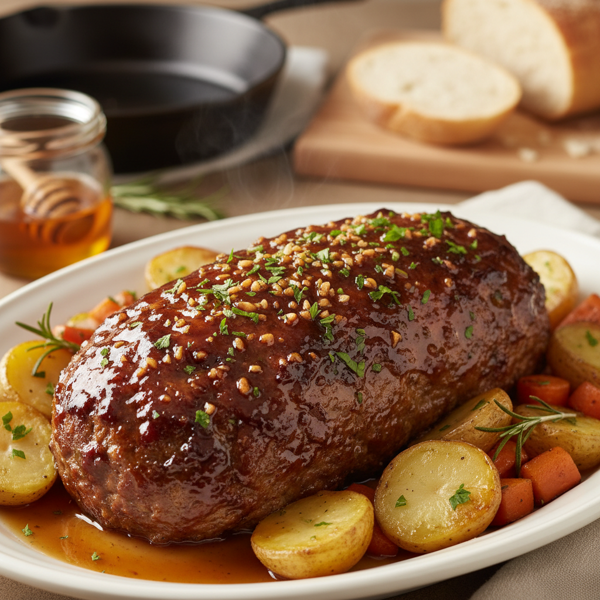 Savory Honey Garlic Meatloaf recipe