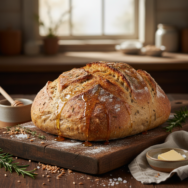 Savory Honey Wheat Artisan Bread recipe