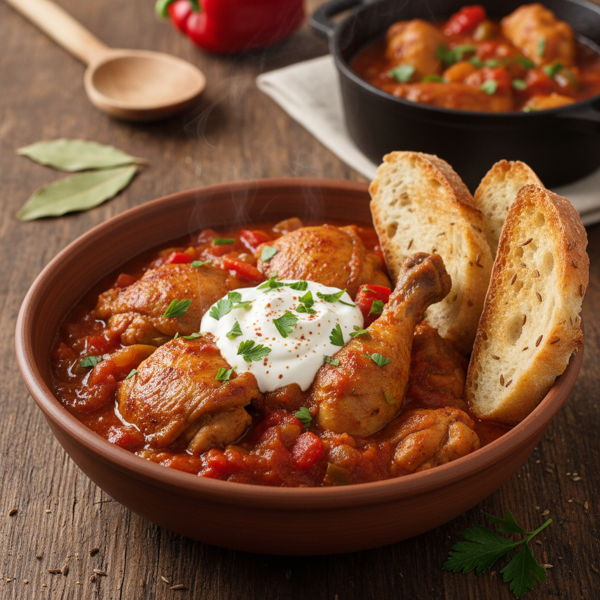Savory Hungarian Chicken Goulash recipe