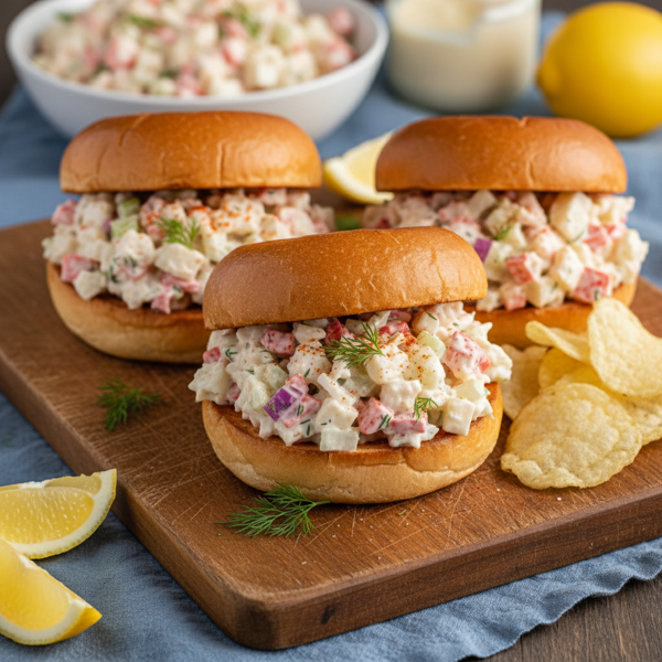 Savory Imitation Crab Salad Sandwiches recipe