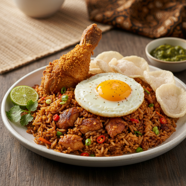 Savory Indonesian Chicken Fried Rice recipe