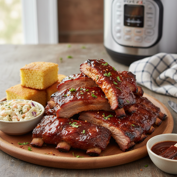 Savory Instant Pot BBQ Pork Ribs recipe