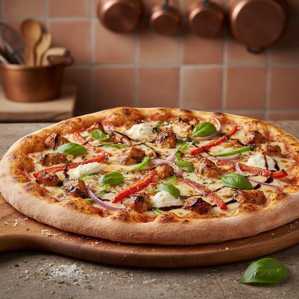 Savory Italian BBQ Chicken Delight Pizza recipe