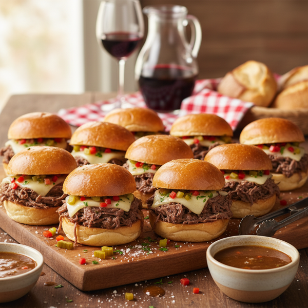 Savory Italian Beef Sliders recipe
