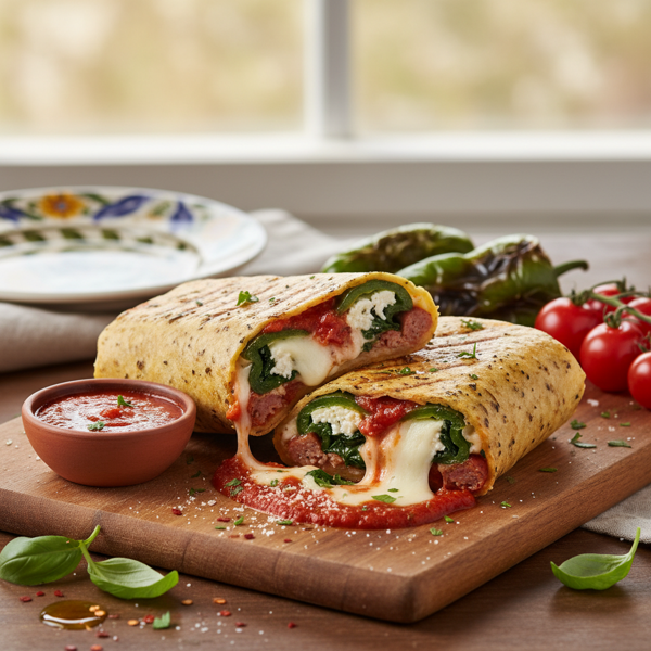 Savory Italian Herb Chili Rellenos Wrap recipe