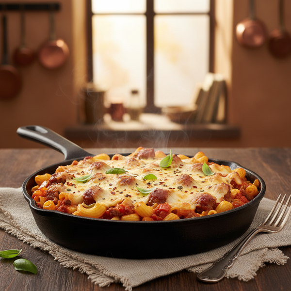 Savory Italian Sausage & Macaroni Bake recipe